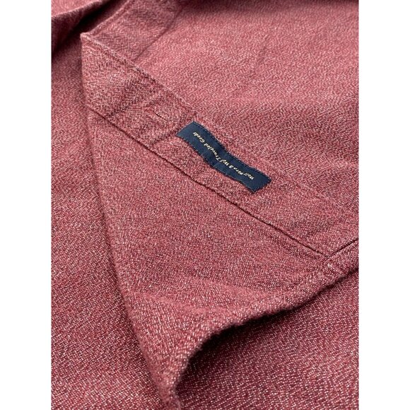 Roark Revival Ritual Button Up Shirt Men's S Heather Burgundy Long Sleeve - Picture 10 of 16